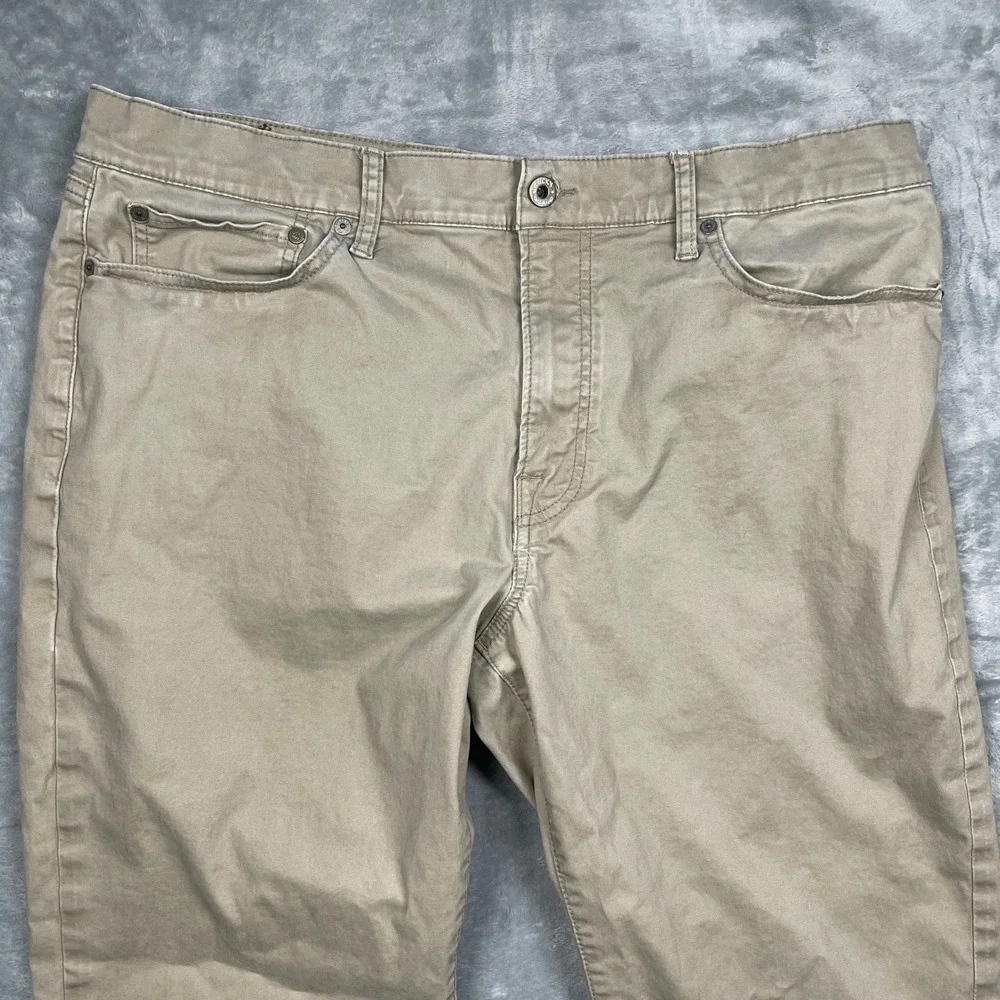 Lucky Brand 121 Heritage Slim Pants Mens 38x32 Khaki Tan Chinos